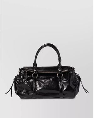 Miu Miu Na Leather Shoulder Bag - Black