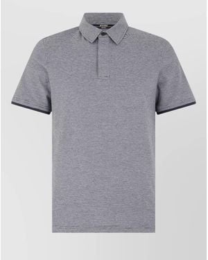K-Way Cotton Short-Sleeve Polo Shirt - Grey