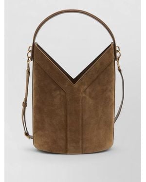 Saint Laurent Y Large Leather Shoulder Bag - Brown