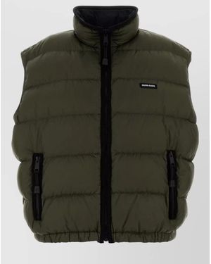 Miu Miu Polyester Puffer Jacket - Green