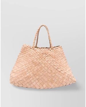 Dragon Diffusion Santa Croce Small Leather Tote Bag - Natural