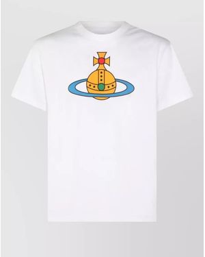 Vivienne Westwood Crew Neck Graphic Print Short Sleeve T-Shirt - White