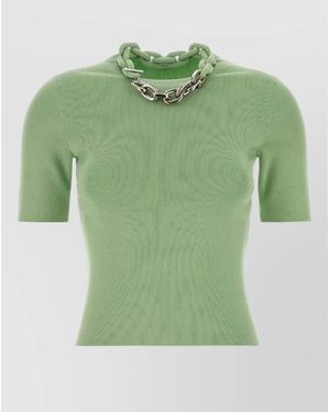 Rabanne Silk Blend T-Shirt - Green