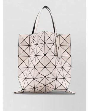 Issey Miyake Lucent Geometric Tote Bag Top Handle - Natural