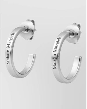 Maison Margiela Sterling Logo Earrings - Metallic