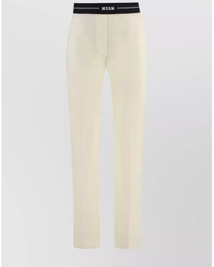 MSGM Virgin Wool Trousers - White