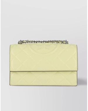 Tory Burch Quilted Chain Strap Shoulder Bag - Natural