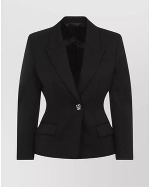 Givenchy Virgin Wool Single-Breasted Blazer - Black