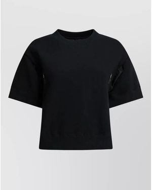 Sacai Crew Neck Sweatshirt - Black