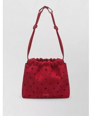 MANU Atelier Bucket Bag Adjustable Strap Polka Dot Pattern - Red