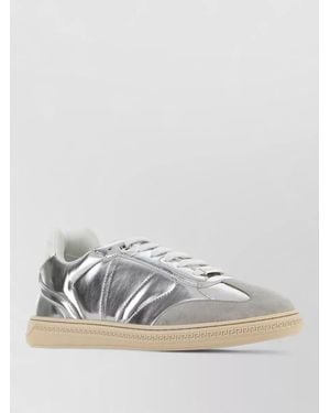 Versace Leather Free Trainers Low Top Metallic Finish - Multicolour