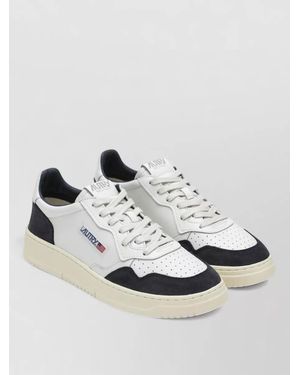 Autry Trainers Perforated Toe Box Contrast Panels - White