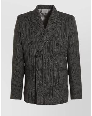 VTMNTS Virgin Wool Double-Breasted Blazer - Black