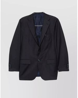 Kiton Tailored Suit With Pockets And Handkerchief - Blue