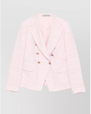 Tagliatore Double Breasted Tailored Jacket - Pink