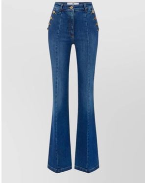 Elisabetta Franchi Flared Denim Jeans - Blue