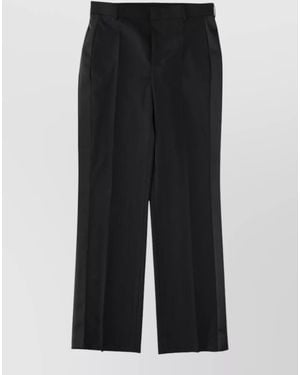 Moschino Virgin Wool Tailored Trousers - Black