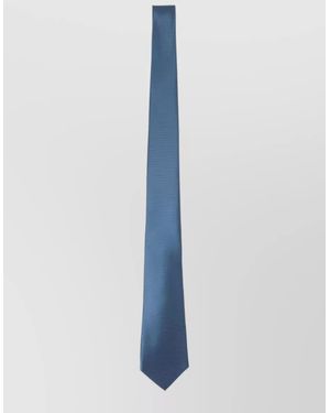 Kiton Silk Tie Regular Width Pointed Shape Accessory - Blue