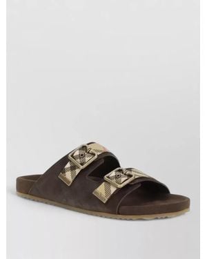 Burberry Rubber Sandals - Brown