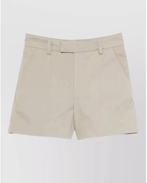 A.P.C. Lili Cotton Blend Tailored Short Trousers - Natural