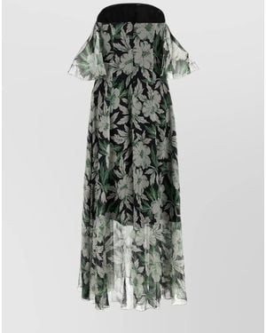 Loewe Printed Silk Dress - Green