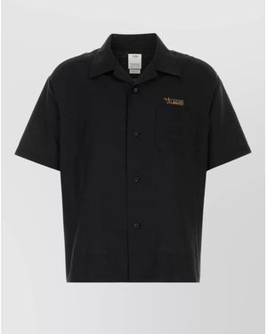 Visvim Silk Shirt Chest Pocket Short Sleeves - Black