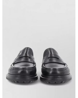 Ferragamo Leather Monk Shoes - Gray