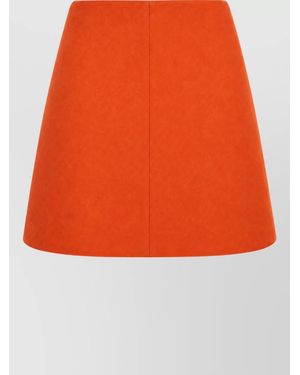 P.A.R.O.S.H. Wool A-Line Skirt - Orange