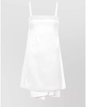 P.A.R.O.S.H. Poppy Mini Dress Spaghetti Straps - White