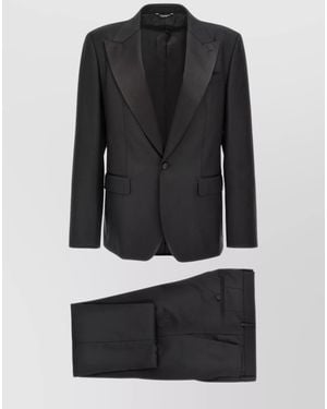 Dolce & Gabbana Wool Silk Tuxedo Suit - Black