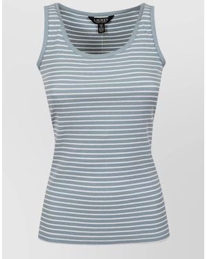 Ralph Lauren Striped Knit Tank Top Pullover - Blue