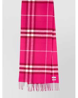 Burberry Embroidered Cashmere Scarf - Pink