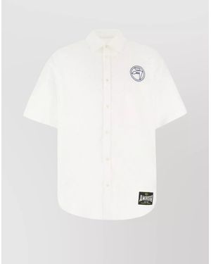 Ambush Logoed Fabric Hemline Shirt - White