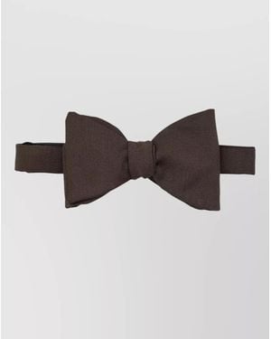 Lardini Ceremony Bow Tie Virgin Wool Texture - Brown