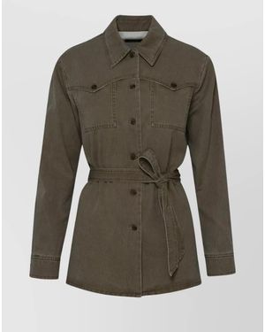 A.P.C. Joann Shirt Belted Waist - Green