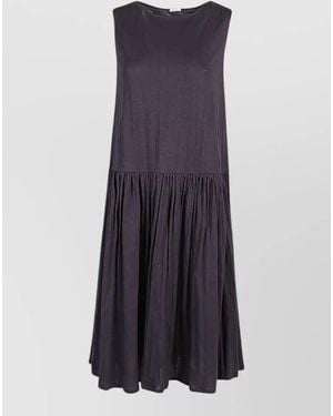 Apuntob Sleeveless Pleated Jersey Midi Dress - Blue
