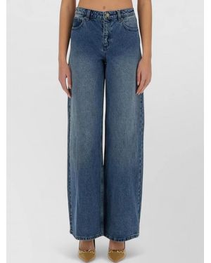 Michael Kors Denim Wide-Leg Jeans - Blue