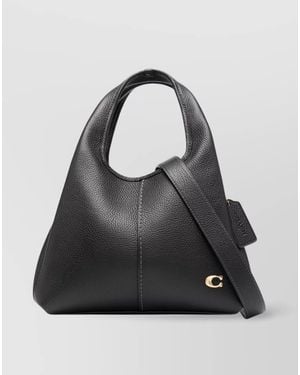 COACH Circular Top Handles Hobo Bag - Black