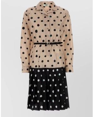 Fendi Polka-Dot-Pattern Dress - White