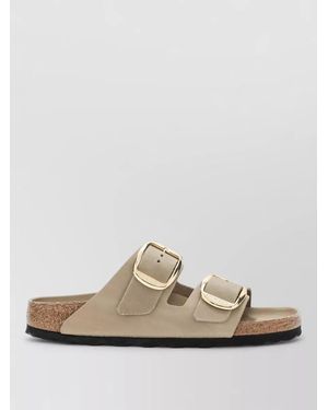 Birkenstock Cork Sole Open Toe Slide Sandals - White