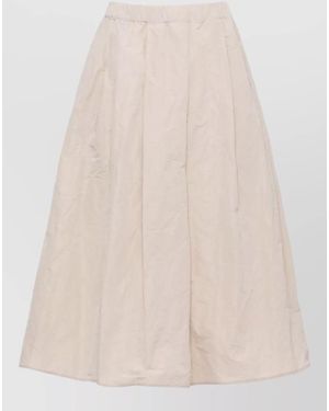 Antonelli Midi Pleated Skirt - Natural