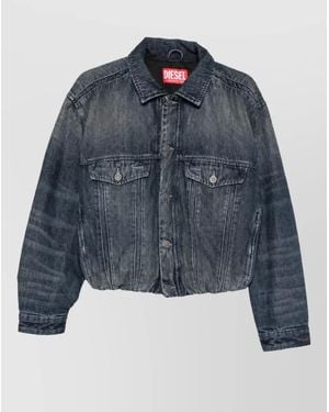 DIESEL Denim Puffer Jacket - Blue