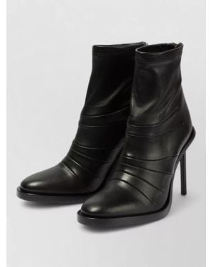 Ann Demeulemeester Lamb Leather Ankle Boots - Black
