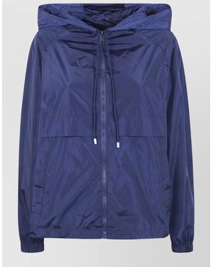 Semicouture Nylon Hooded Puffer Jacket - Blue