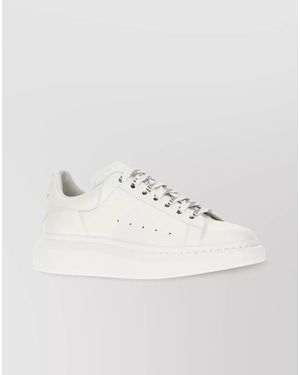 McQueen Leather Low-Top Trainers - Natural