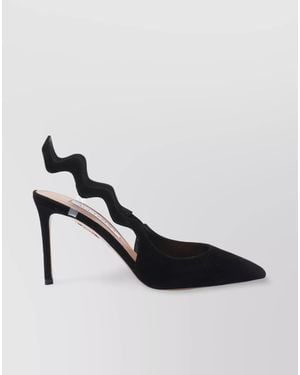Aquazzura Leather Cutout Slingback Mules - Multicolour