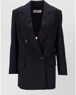 Max Mara Camel Hair Blazer - Blue