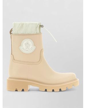 Moncler Pvc Ankle Rain Boots - Natural