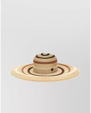 Maison Michel Veronika Straw Sun Hat - Metallic