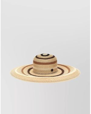 Maison Michel Veronika Straw Sun Hat - Metallic